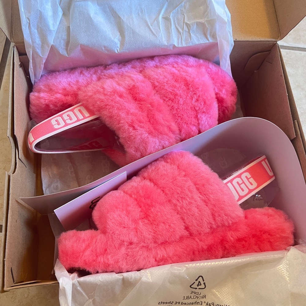Ugg fluffy Barbie shoes size 6